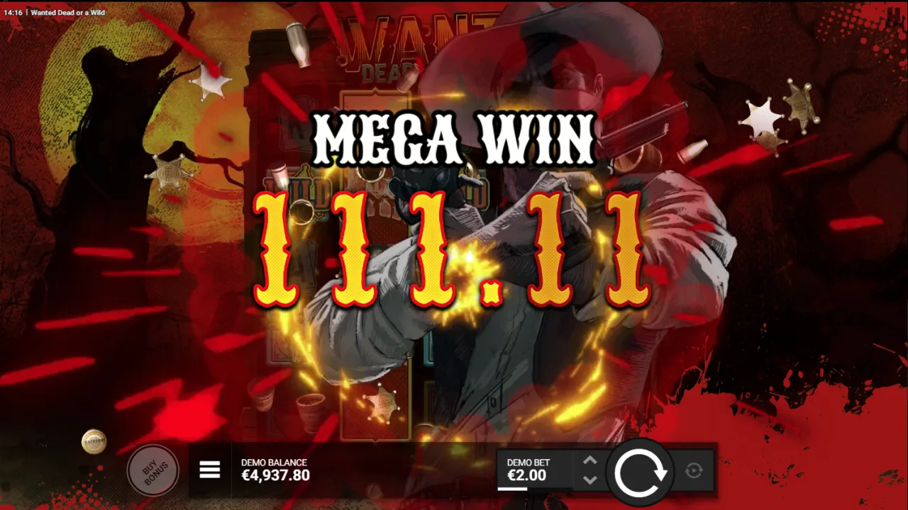 Wanted Dead or a Wild - Mega Win